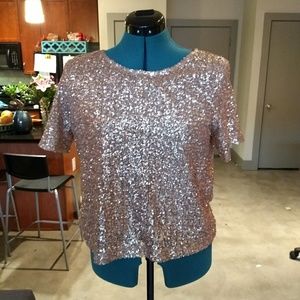 Champagne sequin top